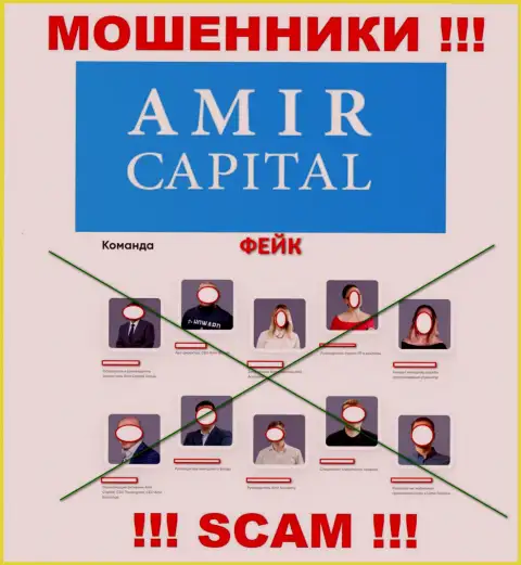 Мошенники Amir Capital Group OU беспрепятственно крадут вклады, потому что на интернет-портале предоставили фиктивное непосредственное руководство