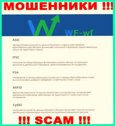 Незаконно действующая организация WF WF прокручивает свои грязные делишки под прикрытием мошенников в лице CySEC