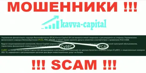 FCA - мошеннический регулирующий орган, вроде как контролирующий деятельность Kavva Capital