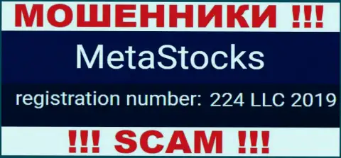 В сети Интернет промышляют жулики MetaStocks !!! Их номер регистрации: 224 LLC 2019