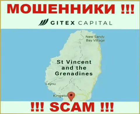 На своем сайте Гитекс Капитал написали, что зарегистрированы они на территории - St. Vincent and the Grenadines