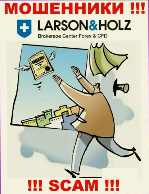 Larson Holz - это сомнительная компания, так как не имеет лицензии на осуществление деятельности