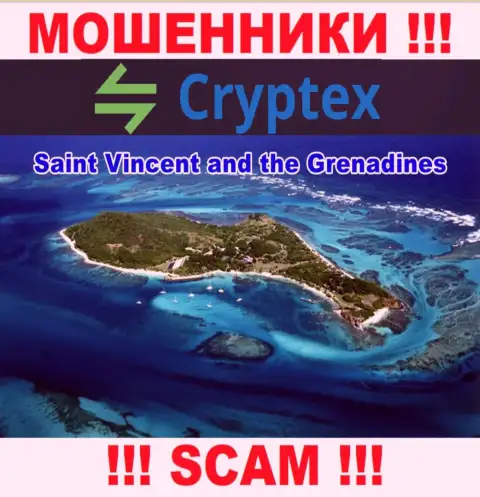 Из Cryptex Net вложенные деньги вывести невозможно, они имеют офшорную регистрацию - Сент-Винсент и Гренадины