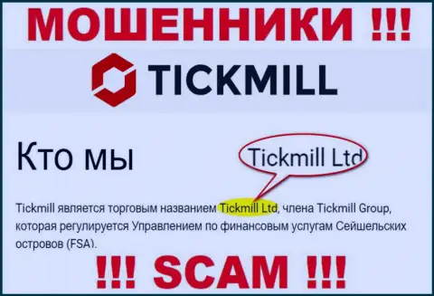 Остерегайтесь мошенников Тикмилл Лтд - наличие данных о юридическом лице Tickmill Ltd не делает их приличными