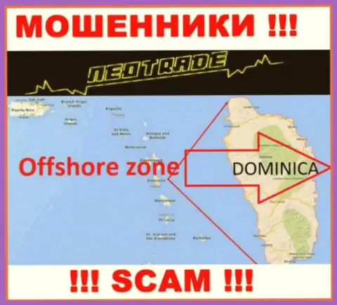 За обувание людей интернет-разводилам НеоТрейд точно ничего не будет, поскольку они осели в офшорной зоне: 8 Copthall, Roseau Valley, 00152 Commonwealth of Dominica