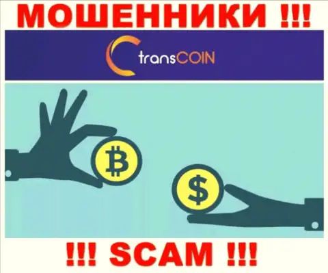 Имея дело с TransCoin, можете потерять денежные вложения, потому что их Криптообменник - это разводняк