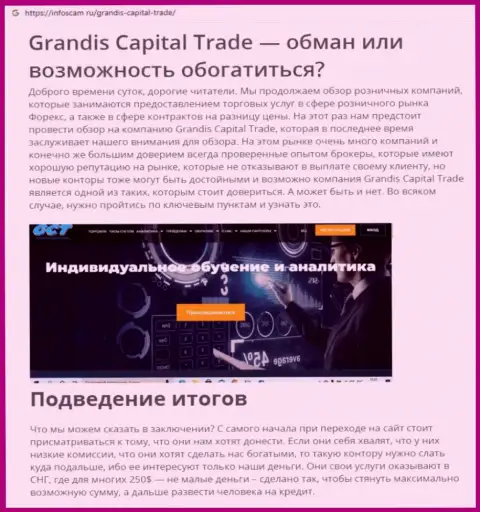 Grandis Capital Trade - это ЖУЛИК !!! Обзор о том, как в организации воруют у своих клиентов
