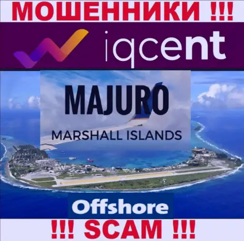 Офшорная регистрация I Q Cent на территории Маджуро, Маршалловы Острова, способствует обувать людей
