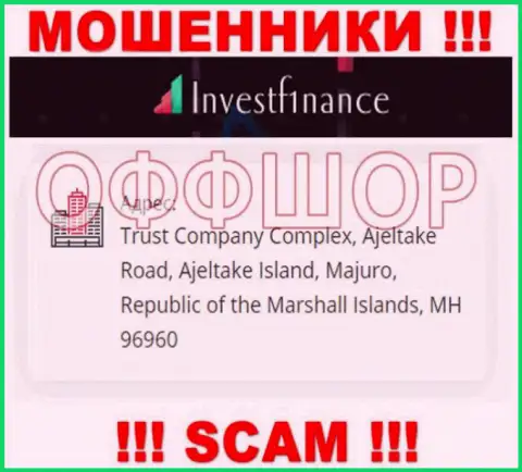 Рискованно сотрудничать, с такого рода интернет ворами, как компания Инвест ЭФ1инанс, так как прячутся они в офшоре - Trust Company Complex, Ajeltake Road, Ajeltake Island, Majuro, Republic of the Marshall Islands, MH 96960