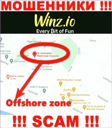 Винз Казино имеют оффшорную регистрацию: Curaçao - будьте весьма внимательны, обманщики