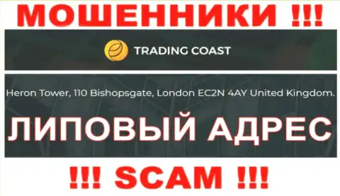 Верить сведениям, что Trading-Coast Com предоставили на своем веб-ресурсе, на счет местонахождения, не стоит
