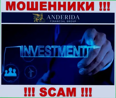АндеридаФинансиалГруп обманывают, оказывая незаконные услуги в сфере Инвестиции