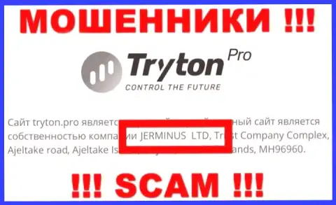 Инфа о юр. лице TrytonPro - им является компания Jerminus LTD