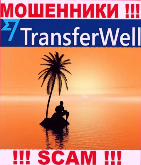 Юрисдикция TransferWell Net спрятана, в связи с чем перед вложением денежных средств нужно подумать дважды