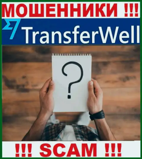 О лицах, которые руководят организацией TransferWell Net абсолютно ничего не известно