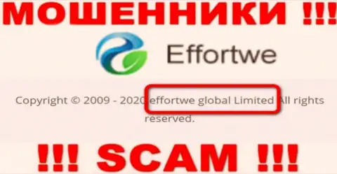 На ресурсе Еффортве365 сообщается, что Effortwe Global Limited - это их юридическое лицо, но это не значит, что они добросовестны