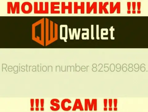 Компания QWallet Co засветила свой регистрационный номер на официальном онлайн-ресурсе - 825096896