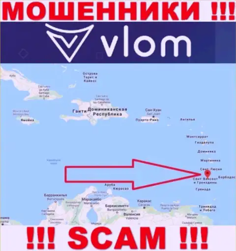 Компания Влом Ком - обманщики, обосновались на территории Сент-Винсент и Гренадины, а это офшор