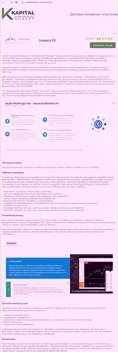 Обзор форекс дилера ИНВФХ, взятый с веб-сервиса капиталотзывы ком