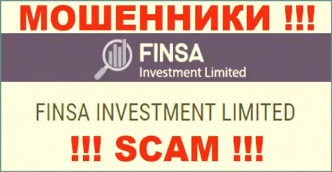Finsa Investment Limited - юридическое лицо интернет разводил организация Finsa Investment Limited