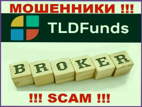 Основная работа TLD Funds - это Broker, осторожно, прокручивают делишки противозаконно