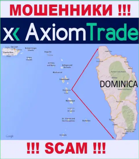 У себя на информационном портале Axiom-Trade Pro указали, что зарегистрированы они на территории - Commonwealth of Dominica