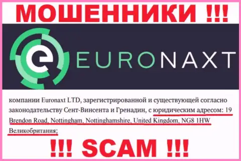 Адрес регистрации конторы EuroNaxt Com у нее на сайте липовый - это ОДНОЗНАЧНО МОШЕННИКИ !