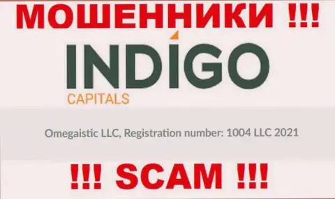 Рег. номер очередной преступно действующей конторы Indigo Capitals - 1004 LLC 2021