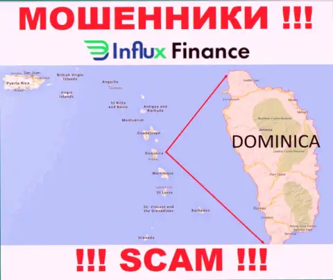 Компания ИнФлуксФинанс - это internet мошенники, находятся на территории Доминика, а это офшор