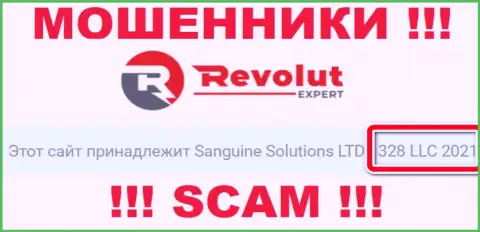 Не взаимодействуйте с Sanguine Solutions LTD, номер регистрации (1328 LLC 2021) не основание вводить финансовые средства