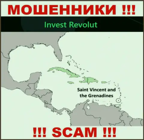 Invest Revolut зарегистрированы на территории - Кингстаун, Сент-Винсент и Гренадины, избегайте работы с ними