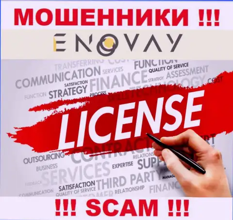 У EnoVay Com нет разрешения на ведение деятельности в виде лицензии - это МОШЕННИКИ