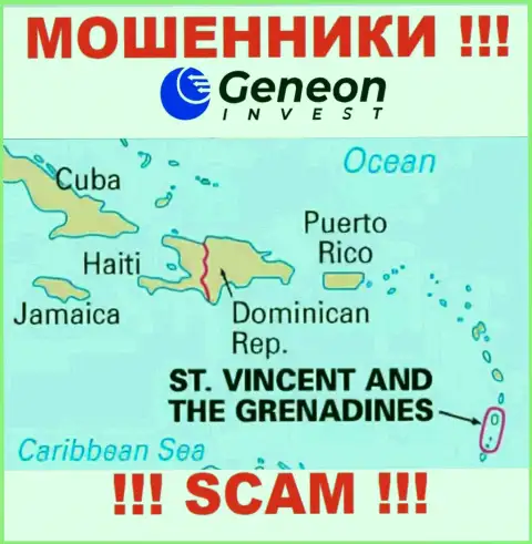 Генеон Инвест находятся на территории - St. Vincent and the Grenadines, остерегайтесь совместного сотрудничества с ними