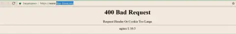Официальный портал брокерской компании Фибо Груп некоторое количество суток недоступен и показывает - 400 Bad Request (неверный запрос)