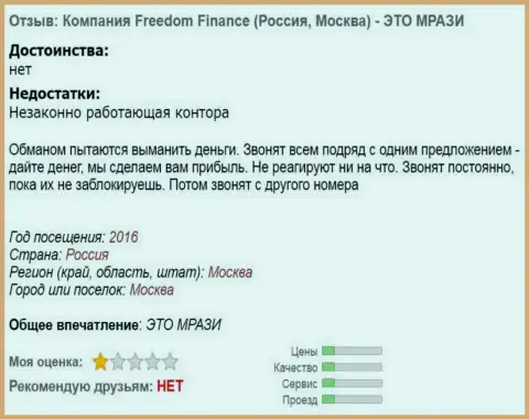 Freedom24 Ru надоели форекс игрокам регулярными звонками - АФЕРИСТЫ !!!