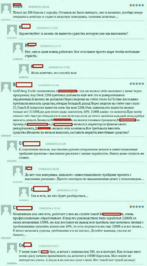 Отзывы клиентов форекс дилинговой компании СупраЭФЭН Ком, оставленные ими на веб-сайте boexpert ru