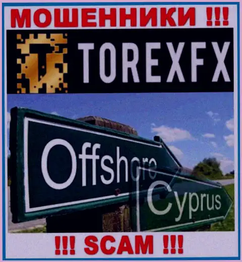 Юридическое место базирования ТорексФХ Ком на территории - Кипр